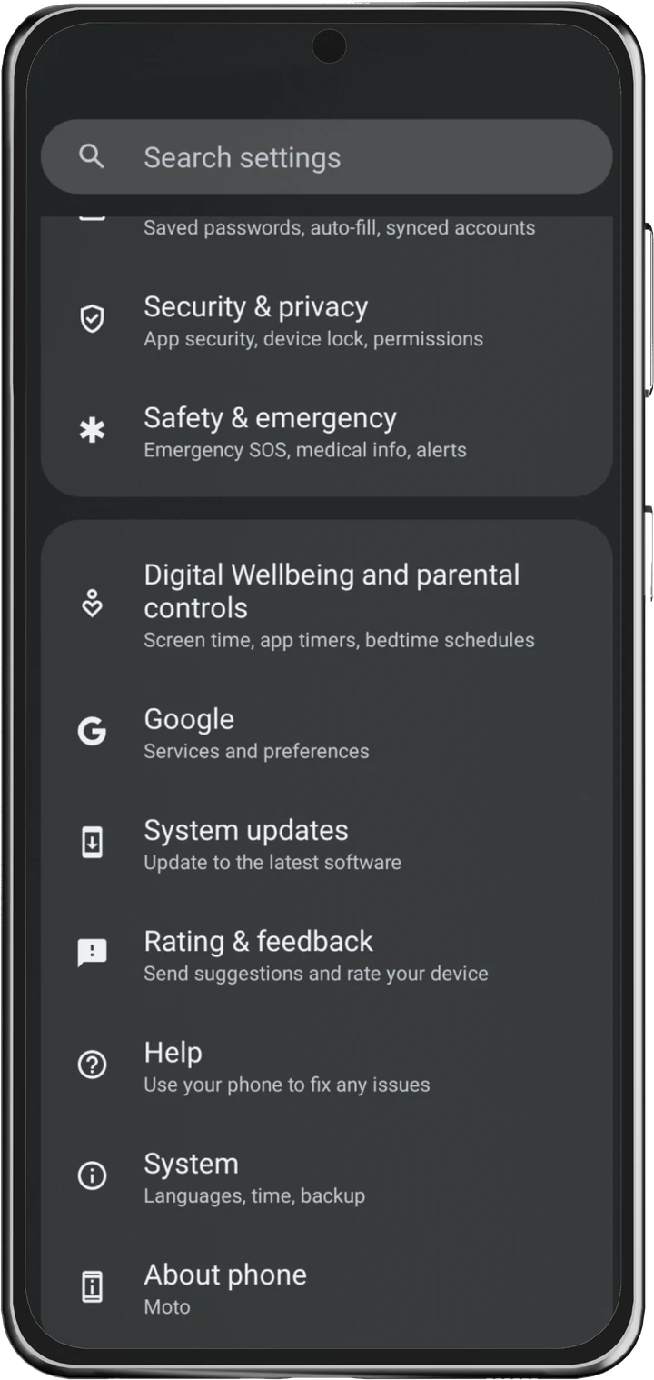 Senton VPN Geo-Spoofing setup, step 3: About phone