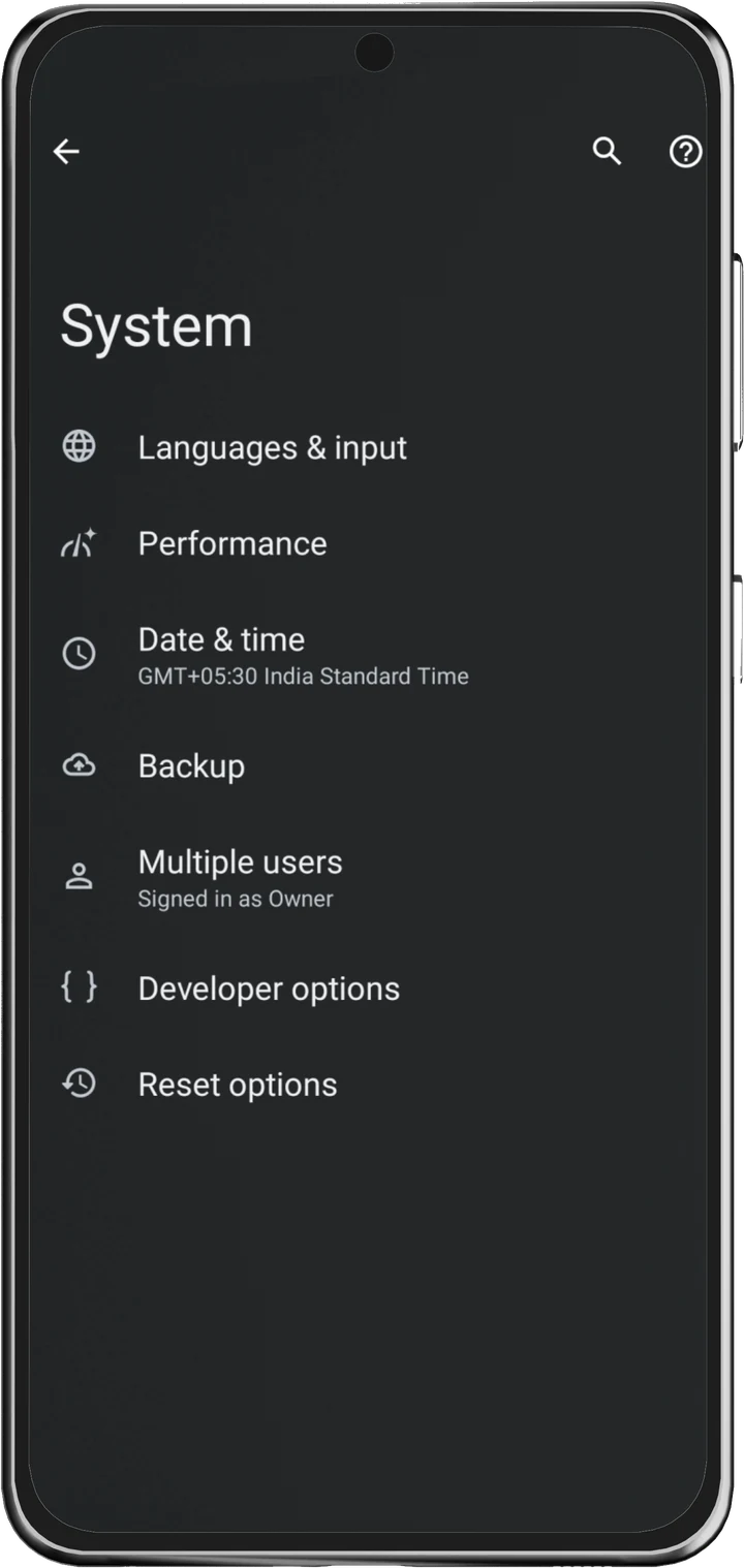 Senton VPN Geo-Spoofing setup, step 5: Developer options