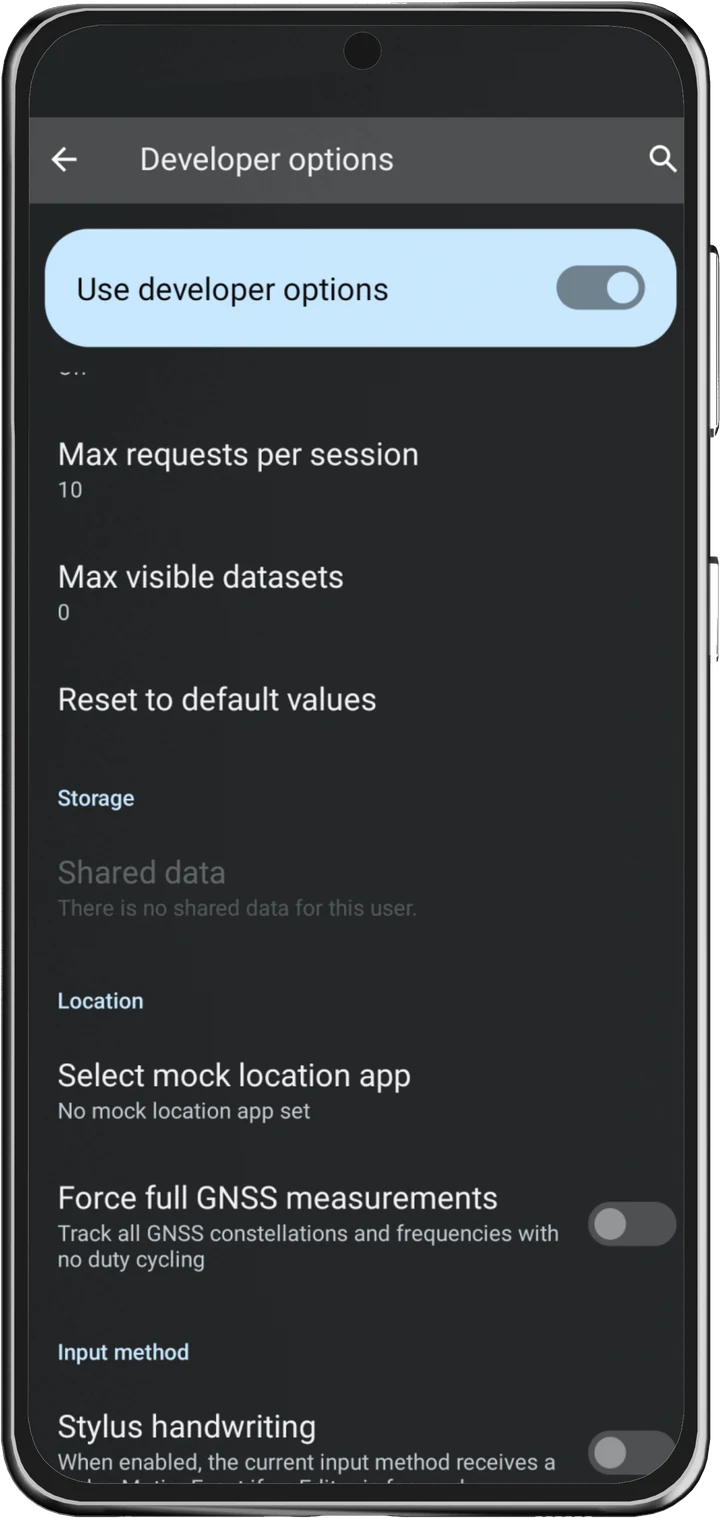 Senton VPN Geo-Spoofing setup, step 6: Select mock location app